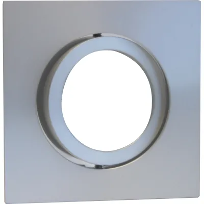 Einbaustrahler IDV MT75212 eckig Aluminium silber DA=68mm AD=85x85mm