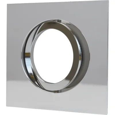 Einbaustrahler IDV MT75213 eckig Aluminium chrom-glänz.DA=68mm AD=85x85mm