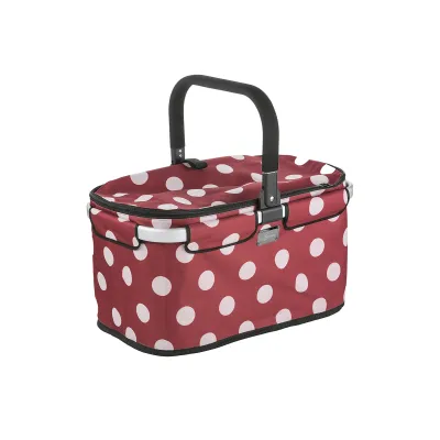 Einkaufskorb Falko rot+Punkte