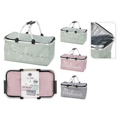 Siemens Einkaufskorb Scandic 35l | faltbar | Kühltasche | Aluminium-Griff | Polyester | 48x28x24cm | warm grey/nude