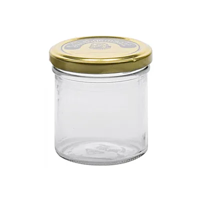 EmSy Schraubdeckelglas 170ml 8er Pack | Twist-Off Deckel 66mm | selbstgemacht | Glas/Blech | Höhe 10cm | klar