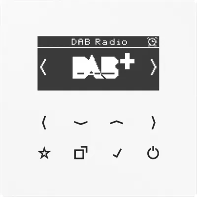 JUNG Smart Radio DAB+ DABLSWW | Digitalradio Unterputz | UKW | Sensortasten | Stereo | Glasfront | weiß