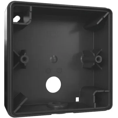 ekey Aufputzgehäuse 203305 für xLine Fingerprint | Basismodul 1-fach | Kunststoff | quadratisch | schwarz RAL 9004