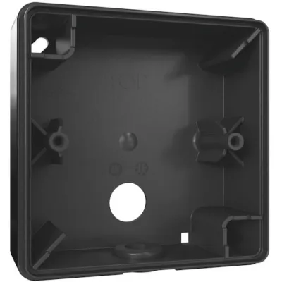 ekey Aufputzgehäuse 203305 für xLine Fingerprint | Basismodul 1-fach | Kunststoff | quadratisch | schwarz RAL 9004