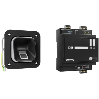 Ekey Fingerscanner Set 204752 | Biometrischer Zutritt | Fingerprint Türöffner | App-Steuerung | Alexa | 2 Türen