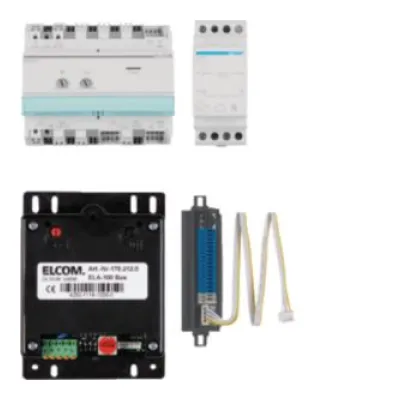 Elcom Audio-Sprechanlagen-Set REK001Y | 2-Draht Bus-System | 1–16 Teilnehmer | Audio-Kit Türsprechanlage | Einbauset