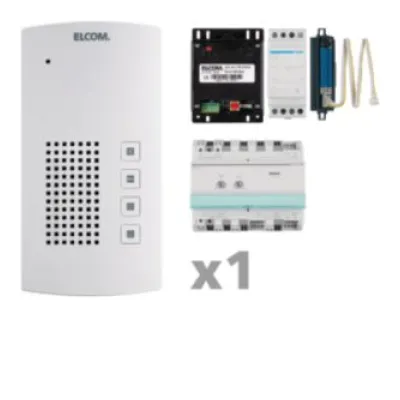 ELCOM Audio Sprechanlage Set AKF-01 i2-Bus | 1001801 | 1 Teilnehmer | Freisprech-Innenstation | Aufputz | Weiß