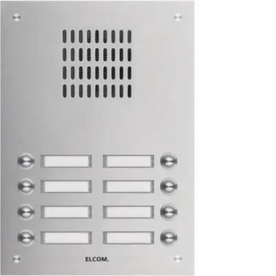 ELCOM Audio-Türstation TVG-8/2 edelstahl UP