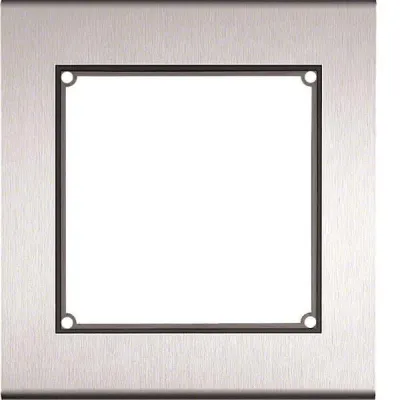 ELCOM Aufputzrahmen edelstahl 1 Modul schraubenlos FMO-1/1EM