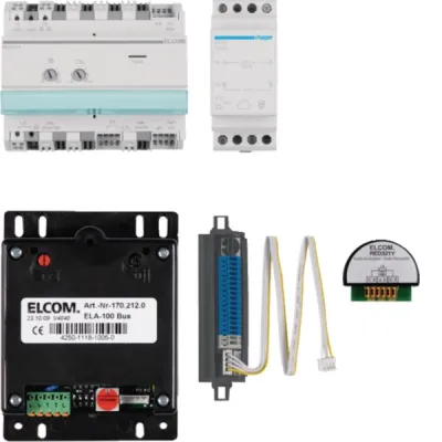 ELCOM Basis-Kit Audio | REK009Y Sprechanlage | 2-Draht Bus-System | bis 16 Teilnehmer | Türsprech-Set Audio