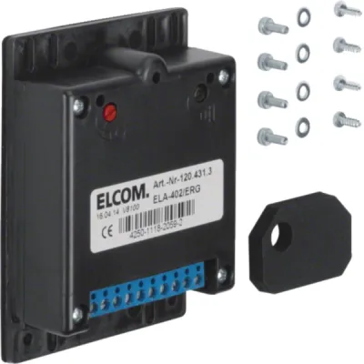 ELCOM Einbau-Türlautsprecher ELA-402/ERG 1204313 | Türsprechanlage 1+n-System | Etagenruf-Generator | schwarz