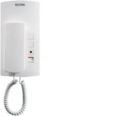 ELCOM HAT-402 Haustelefon Audio 1+n | Aufputz | Lautstärkeregelung | Türöffner | LED-Rufanzeige | weiß