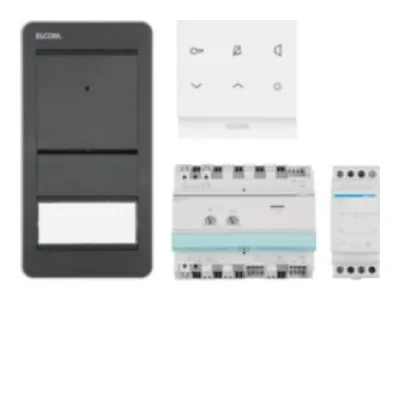 Elcom REP101Y Audio Sprechanlagen-Set | 1 Teilnehmer | 2-Draht | AP Außenstation | Innenstation Touch | LED-Tasten