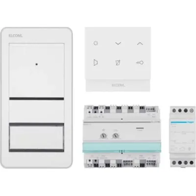 Elcom Audio-Sprechanlage Set | 1 Teilnehmer | 2-Draht | Aufputz | Touch-Innenstation | LED | Freisprechfunktion