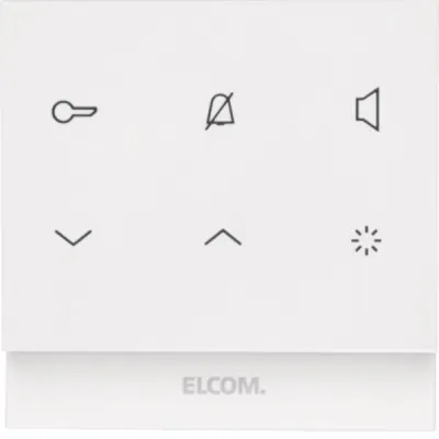 Elcom Audio-Innenstation REK221Y | 2-Draht Technik | Freisprechfunktion | Aufputz | Touch-Tasten | polarweiß
