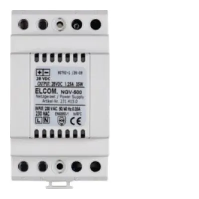 ELCOM NGV-500 Netzteil 28V DC 1,25A | i2-Bus | Hutschiene | 35W | LED | IP20 | grau