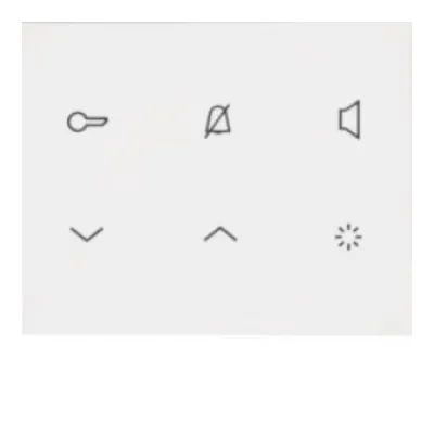 ELCOM REA121Y Audio-Innenstation | 2-Draht Bus | Freisprechfunktion | Aufputz | Touch-Tasten | polarweiß