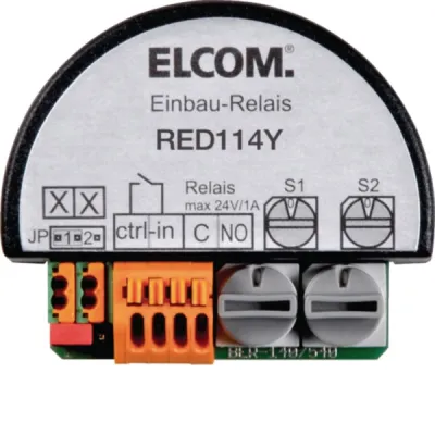Elcom Schaltrelais RED114Y 2-Draht Unterputz | Bus-System DIN EN 50486 | 1-fach | Schwarz | für Sprechanlage