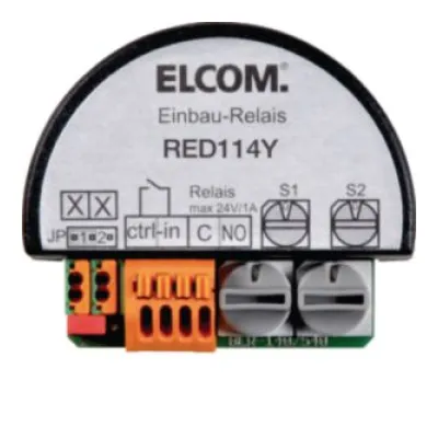 Elcom Schaltrelais RED114Y 2-Draht Unterputz | Bus-System DIN EN 50486 | 1-fach | Schwarz | für Sprechanlage