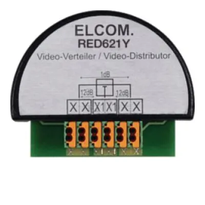 ELCOM Videoverteiler/Abzweiger RED621Y 2Draht UP | Bus-System für Sprechanlage DIN EN 50486 | Aufputz | schwarz
