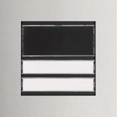 ELCOM Ruftaster-Modul REN092Y | 2-Fach Klingeltaster Bus-System | LED-Namensschild | Edelstahl 120x120mm | Silber