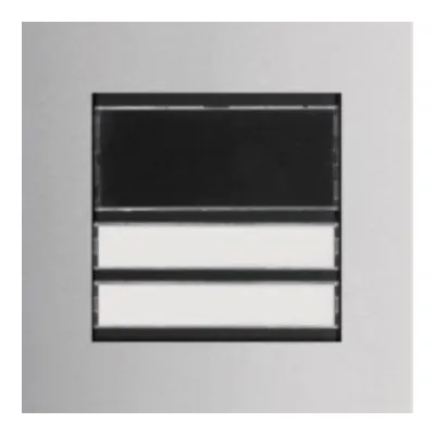 ELCOM Ruftaster-Modul REN092Y | 2-Fach Klingeltaster Bus-System | LED-Namensschild | Edelstahl 120x120mm | Silber