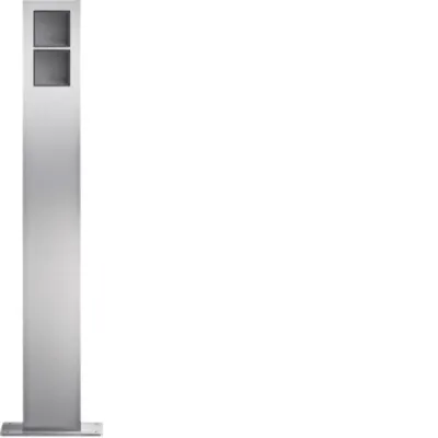 ELCOM Kommunikationssäule SMT-2/1EM 4822180 | Edelstahl gebürstet | 2 Module | freistehend | 1500x345x150 mm | Silber