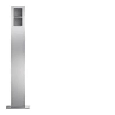 ELCOM Kommunikationssäule SMT-2/1EM 4822180 | Edelstahl gebürstet | 2 Module | freistehend | 1500x345x150 mm | Silber