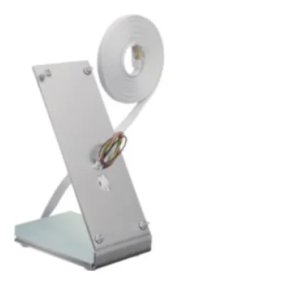 Elcom Tischkonsole Universal TKU-UNI 2301300 | Audio Hausstation | Edelstahl/Glas | 3m RJ-45 Anschluss | Büro