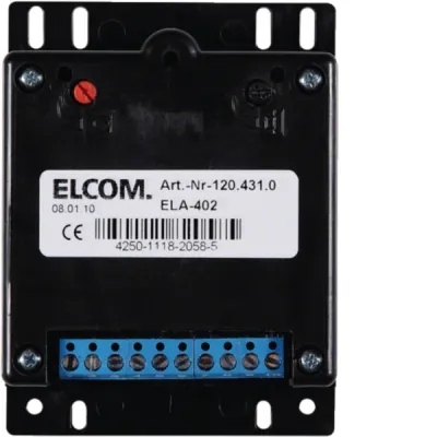 Elcom Einbau-Türlautsprecher ELA-402 | 1204310 | Türsprechanlage 1+n-System | Lautstärkeregler | Einbau | schwarz