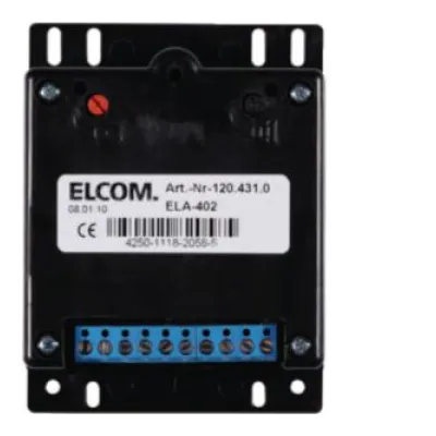 Elcom Einbau-Türlautsprecher ELA-402 | 1204310 | Türsprechanlage 1+n-System | Lautstärkeregler | Einbau | schwarz