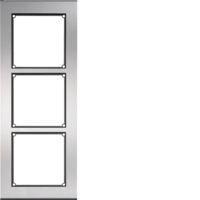 ELCOM Rahmen-Türstation FMO-3/1EM 4033181 | 3-fach Aufputz | Edelstahl matt gebürstet | 170x440x48 mm | silber