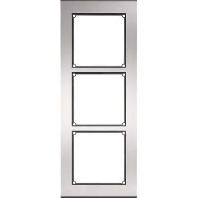 ELCOM Rahmen-Türstation FMO-3/1EM 4033181 | 3-fach Aufputz | Edelstahl matt gebürstet | 170x440x48 mm | silber
