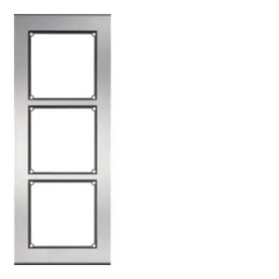 ELCOM Rahmen-Türstation FMO-3/1EM 4033181 | 3-fach Aufputz | Edelstahl matt gebürstet | 170x440x48 mm | silber