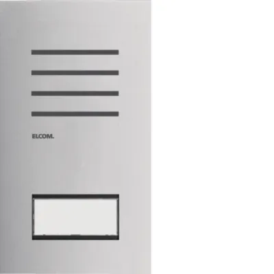 Elcom Türstation Audio REQ001Y | 2-Draht Technik | Edelstahl matt gebürstet | 1 Klingeltaste | Vandalenschutz | Silber