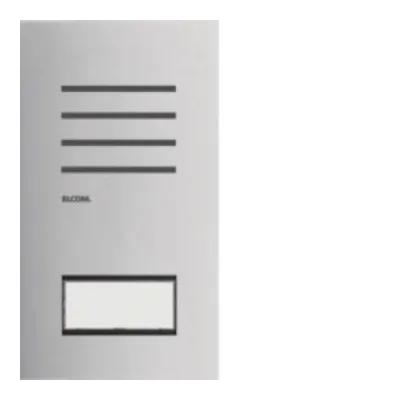 Elcom Türstation Audio REQ001Y | 2-Draht Technik | Edelstahl matt gebürstet | 1 Klingeltaste | Vandalenschutz | Silber