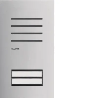 ELCOM Türstation Audio REQ002Y | 2-Draht Unterputz | 2 Klingeltasten | Edelstahl matt | Vandalenschutz | Silber