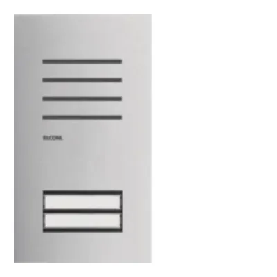 ELCOM Türstation Audio REQ002Y | 2-Draht Unterputz | 2 Klingeltasten | Edelstahl matt | Vandalenschutz | Silber