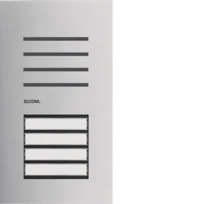 Elcom Türstation Audio REQ004Y | 4 Klingeltasten | 2-Draht | Edelstahl gebürstet | Unterputz | Silber | Vandalenschutz
