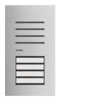 Elcom Türstation Audio REQ004Y | 4 Klingeltasten | 2-Draht | Edelstahl gebürstet | Unterputz | Silber | Vandalenschutz