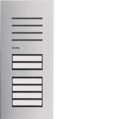 Elcom Türstation Audio REQ006Y | 6 Klingeltasten | 2-Draht Bus | Edelstahl | Vandalenschutz | Unterputz