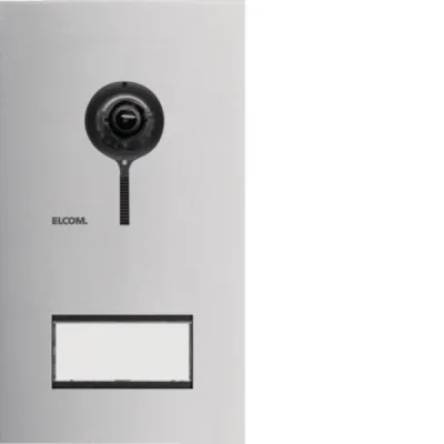 Elcom Türstation Video REQ501Y | 2-Draht Technik | Edelstahl matt | Aufputz/Unterputz | Kamera | 1 Klingeltaste | Silber