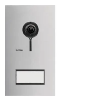 Elcom Türstation Video REQ501Y | 2-Draht Technik | Edelstahl matt | Aufputz/Unterputz | Kamera | 1 Klingeltaste | Silber