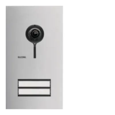 ELCOM REQ502Y Video-Türstation Edelstahl | 2-Draht | 2 Klingeltasten | Kamera | Unterputz | Bus-System | Silber