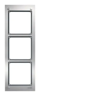 Elcom UP-Rahmen FMU-3/1EM 4013181 | Unterputz Montagerahmen 3-fach | Edelstahl matt gebürstet | 155x440 mm | Silber