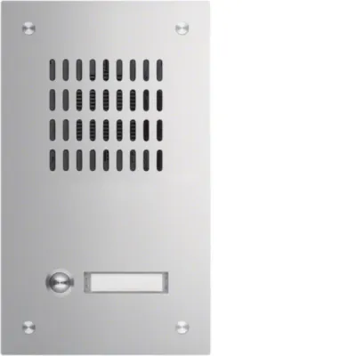 ELCOM Unterputz Türstation TVG-1/1 | 1101180 | 1 Taster Edelstahl silber | LED-Namensschild | V2A matt