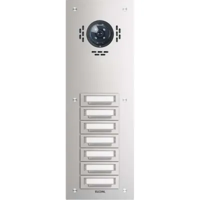 ELCOM UP-Türstation TUP-7/1 STABILA 5307510BTC | Video-Klingeltableau | 7 Tasten | Unterputz | Edelstahl | Silber