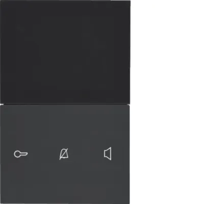 ELCOM Video-Innenstation Komfort REA654Y | 2-Draht Bus | Freisprechfunktion | Aufputz | 3,5" Farbmonitor | anthrazit