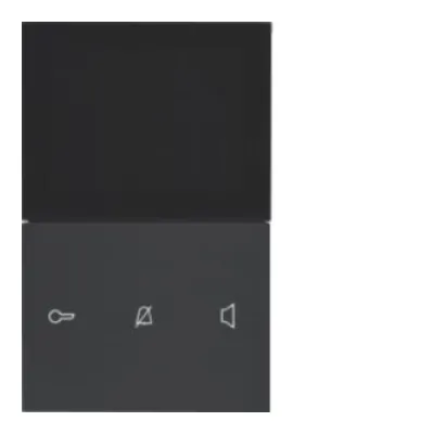 ELCOM Video-Innenstation Komfort REA654Y | 2-Draht Bus | Freisprechfunktion | Aufputz | 3,5" Farbmonitor | anthrazit