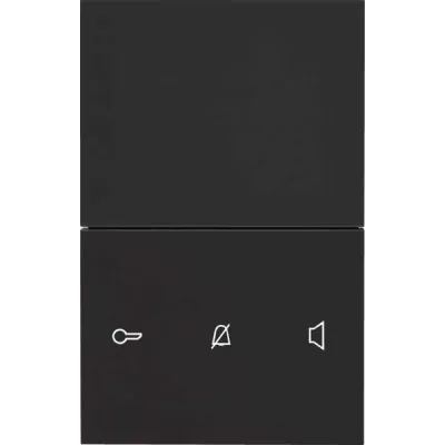 ELCOM Video-Innenstation Komfort REA665Y | Bus-System 2-Draht | Farbe PAL | Freisprechfunktion | Aufputz | Schwarz